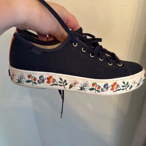 Keds x rifle paper Co tennis shoes strawberry fields floral